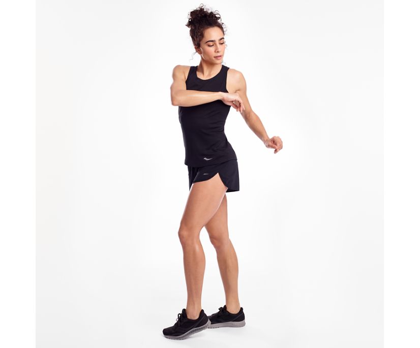 Women's Saucony Stopwatch Singlet Tanks Black | Singapore 323AHKP